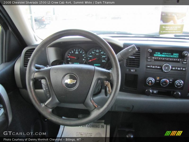 Summit White / Dark Titanium 2008 Chevrolet Silverado 1500 LS Crew Cab 4x4