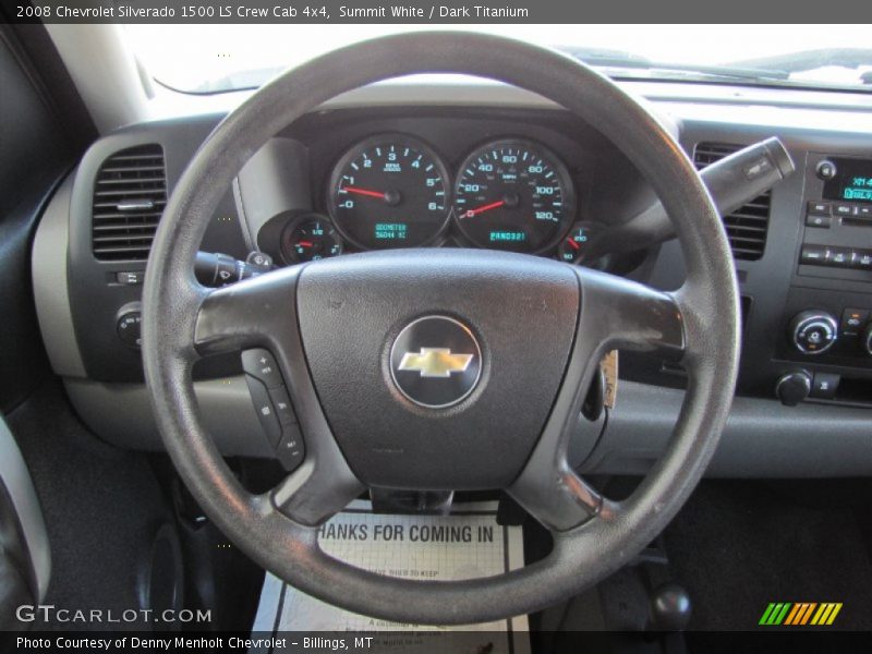 Summit White / Dark Titanium 2008 Chevrolet Silverado 1500 LS Crew Cab 4x4