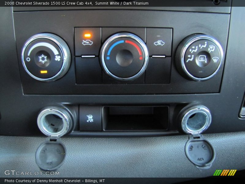 Summit White / Dark Titanium 2008 Chevrolet Silverado 1500 LS Crew Cab 4x4