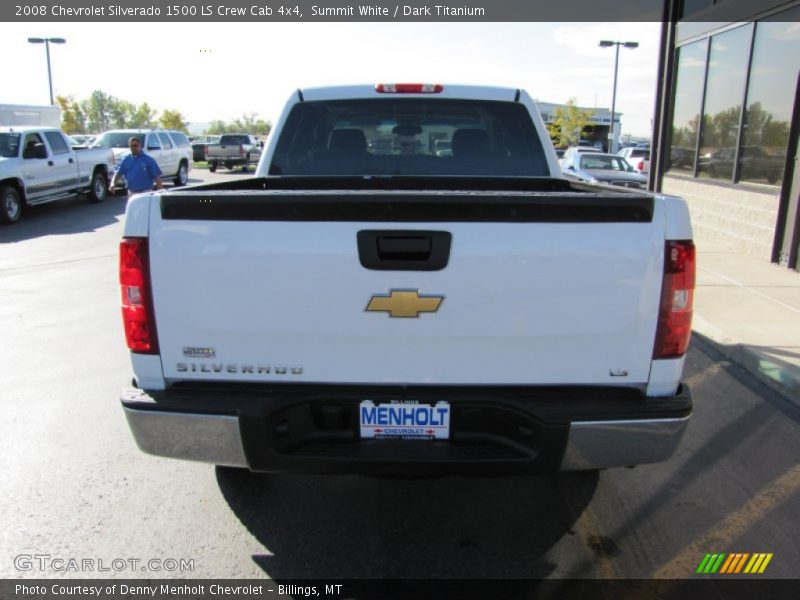 Summit White / Dark Titanium 2008 Chevrolet Silverado 1500 LS Crew Cab 4x4