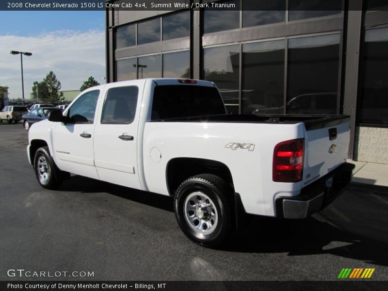 Summit White / Dark Titanium 2008 Chevrolet Silverado 1500 LS Crew Cab 4x4