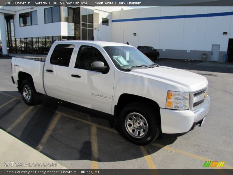 Summit White / Dark Titanium 2008 Chevrolet Silverado 1500 LS Crew Cab 4x4