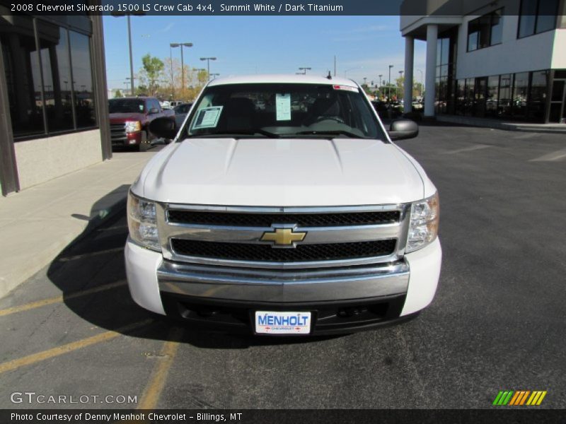 Summit White / Dark Titanium 2008 Chevrolet Silverado 1500 LS Crew Cab 4x4
