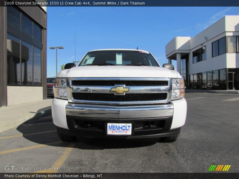 Summit White / Dark Titanium 2008 Chevrolet Silverado 1500 LS Crew Cab 4x4
