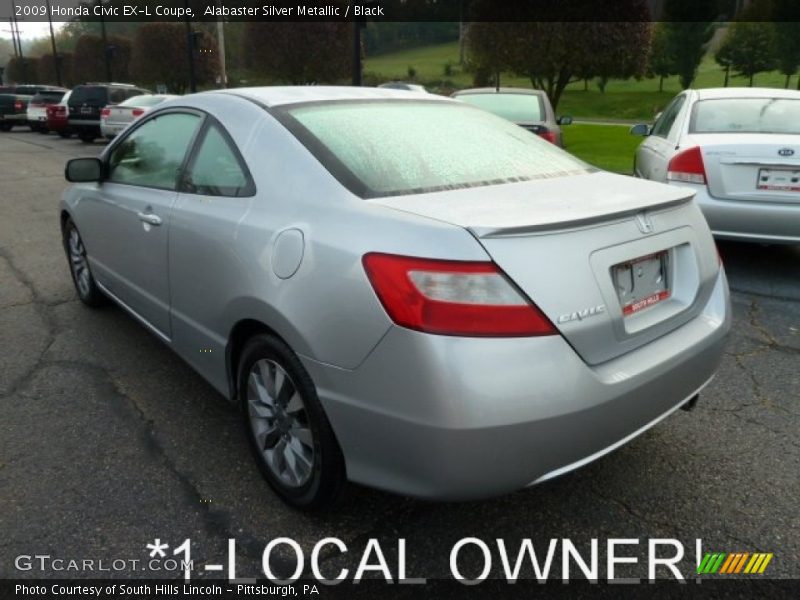 Alabaster Silver Metallic / Black 2009 Honda Civic EX-L Coupe