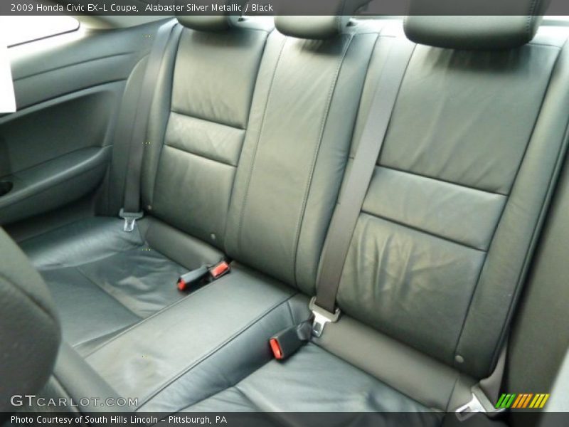 Alabaster Silver Metallic / Black 2009 Honda Civic EX-L Coupe