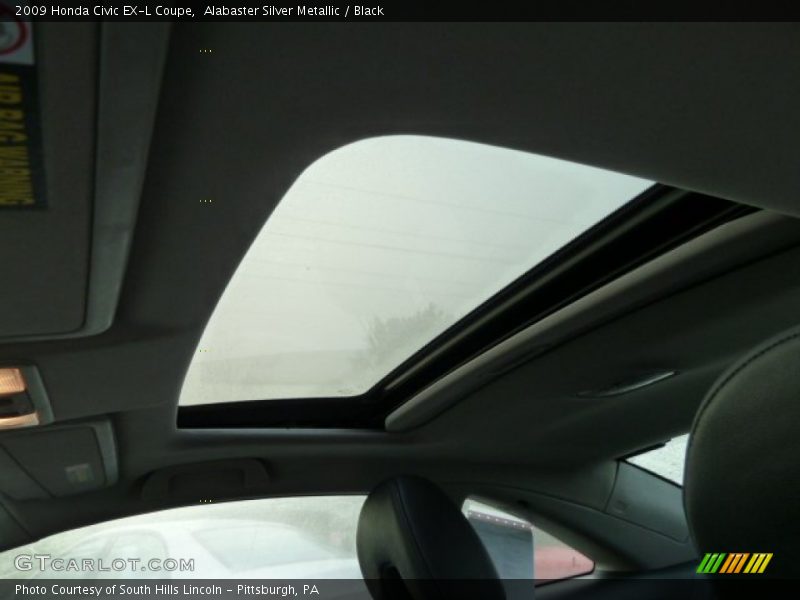 Alabaster Silver Metallic / Black 2009 Honda Civic EX-L Coupe