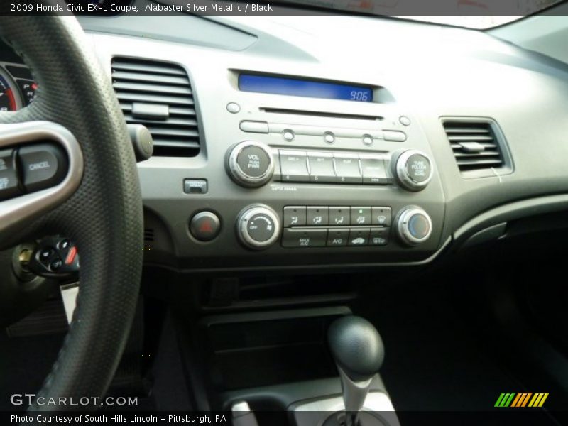 Alabaster Silver Metallic / Black 2009 Honda Civic EX-L Coupe