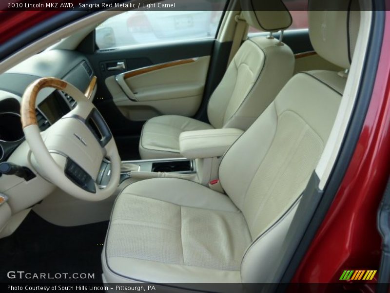 Sangria Red Metallic / Light Camel 2010 Lincoln MKZ AWD