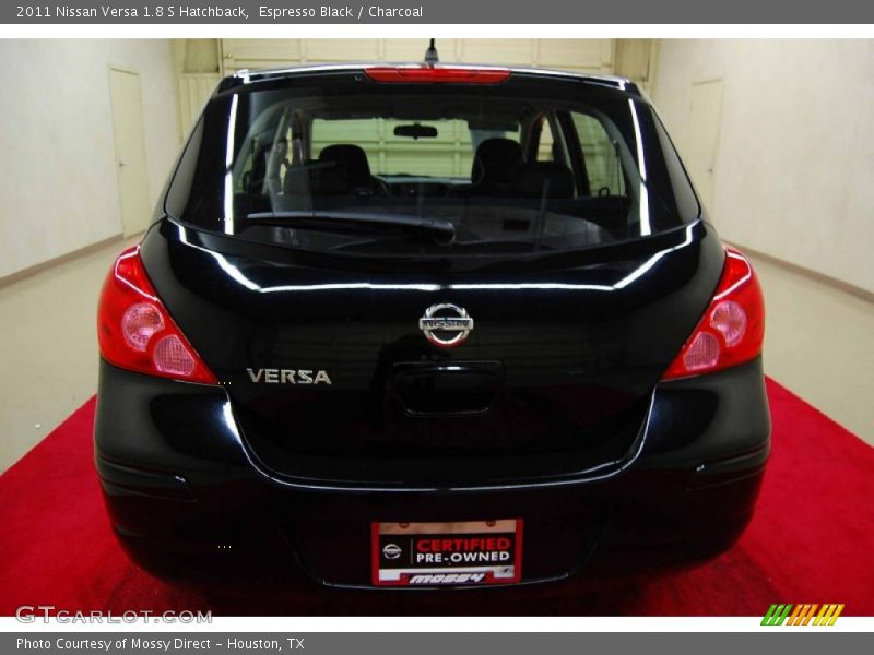 Espresso Black / Charcoal 2011 Nissan Versa 1.8 S Hatchback