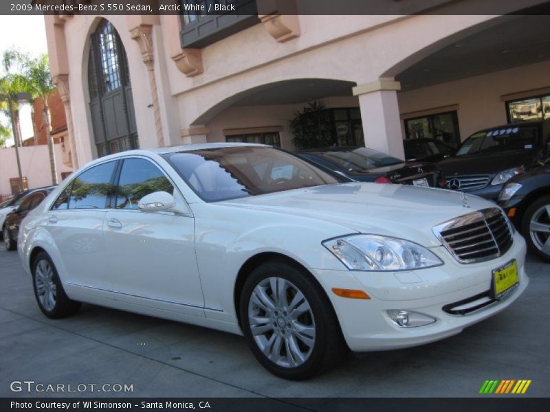 Arctic White / Black 2009 Mercedes-Benz S 550 Sedan