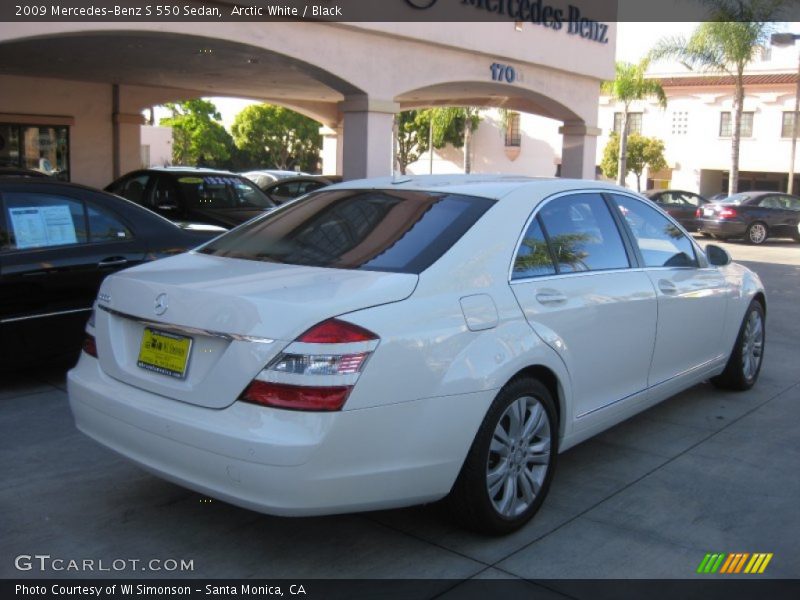 Arctic White / Black 2009 Mercedes-Benz S 550 Sedan