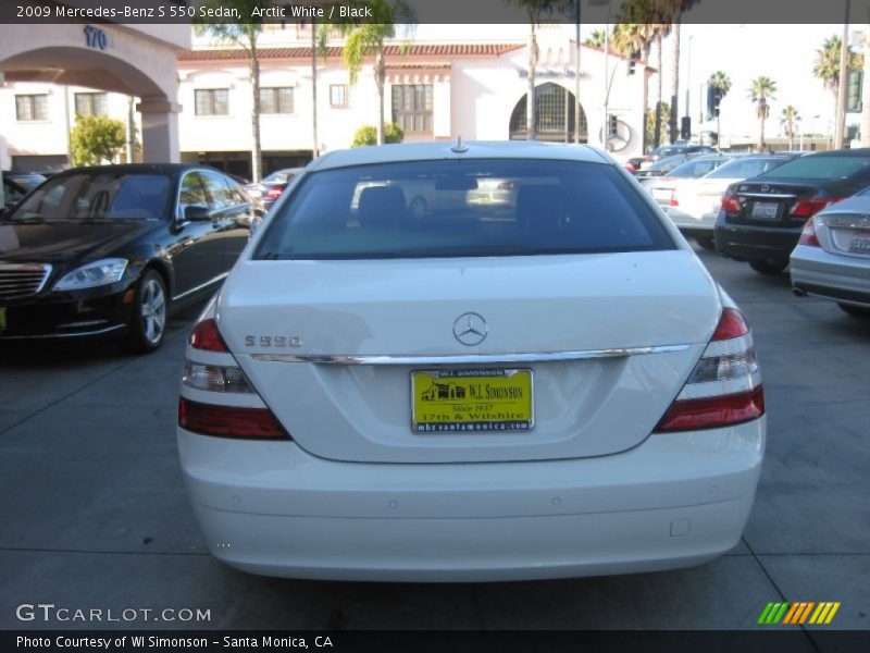 Arctic White / Black 2009 Mercedes-Benz S 550 Sedan