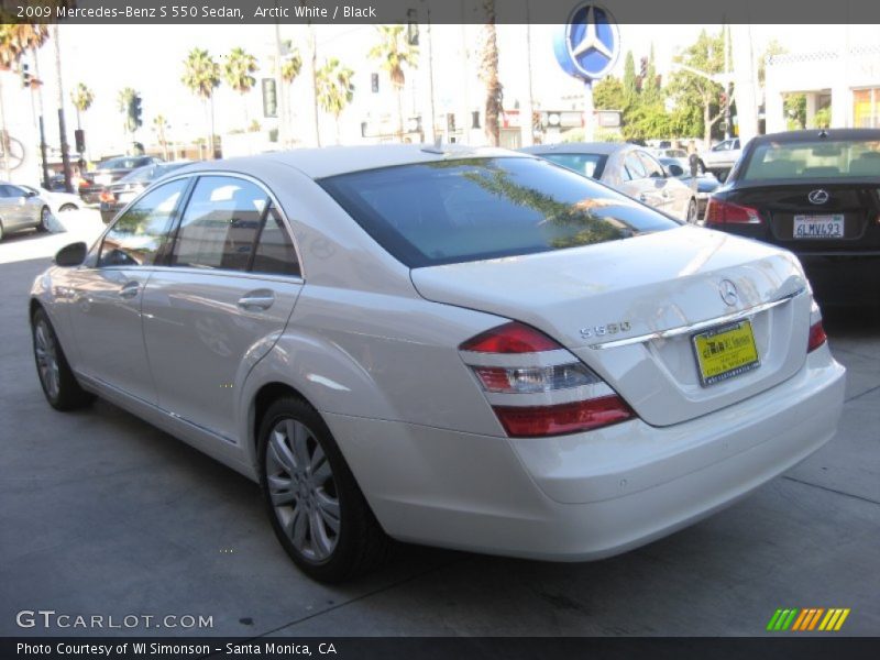 Arctic White / Black 2009 Mercedes-Benz S 550 Sedan