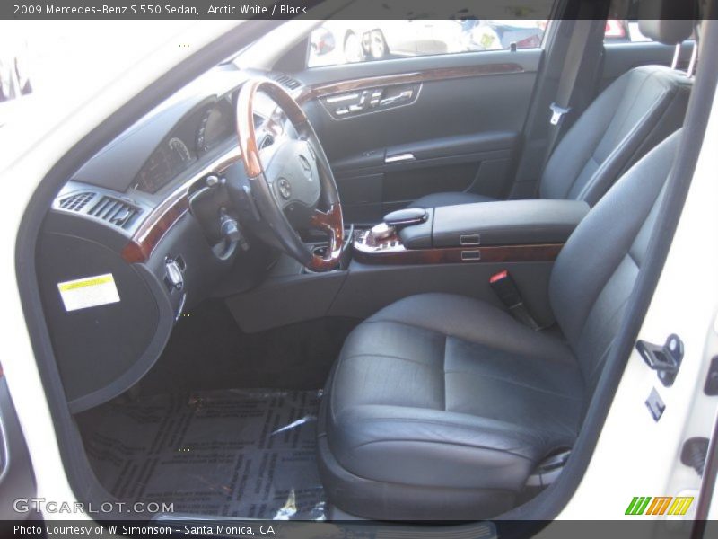 Arctic White / Black 2009 Mercedes-Benz S 550 Sedan