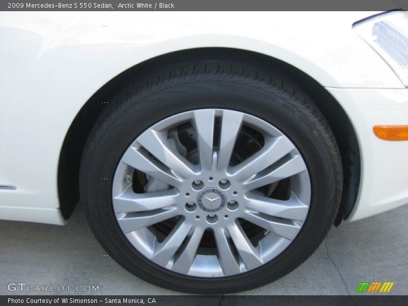 Arctic White / Black 2009 Mercedes-Benz S 550 Sedan