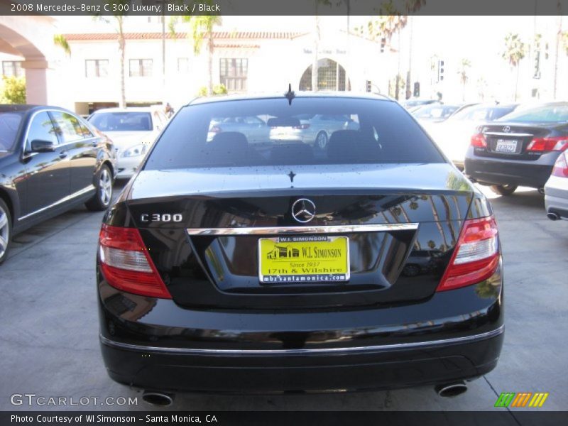 Black / Black 2008 Mercedes-Benz C 300 Luxury