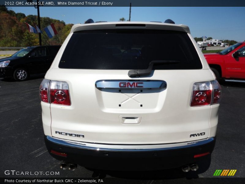 White Diamond Tricoat / Ebony 2012 GMC Acadia SLE AWD