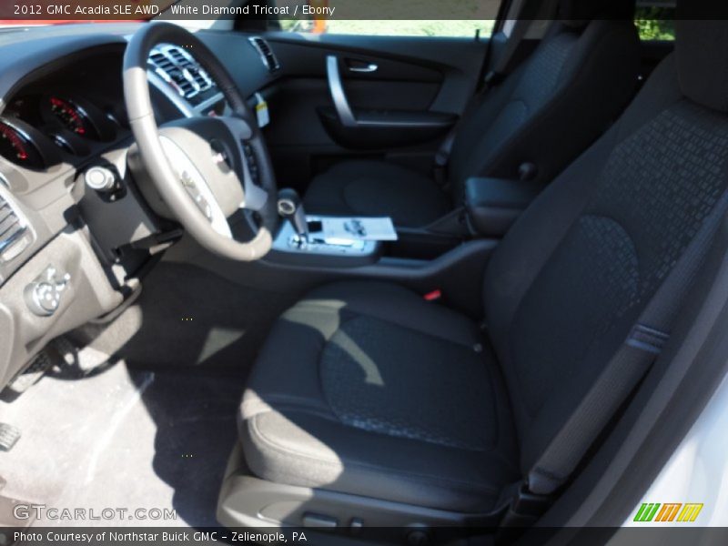 White Diamond Tricoat / Ebony 2012 GMC Acadia SLE AWD