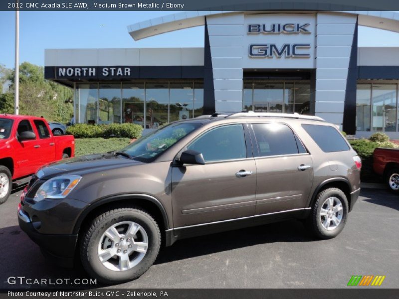 Medium Brown Metallic / Ebony 2012 GMC Acadia SLE AWD