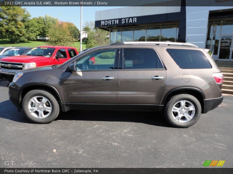 Medium Brown Metallic / Ebony 2012 GMC Acadia SLE AWD