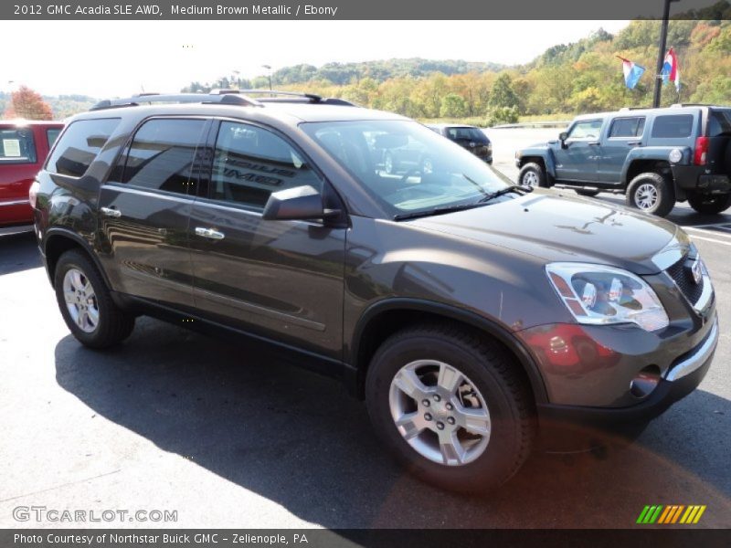 Medium Brown Metallic / Ebony 2012 GMC Acadia SLE AWD