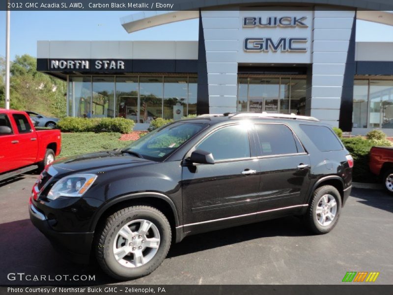 Carbon Black Metallic / Ebony 2012 GMC Acadia SL AWD