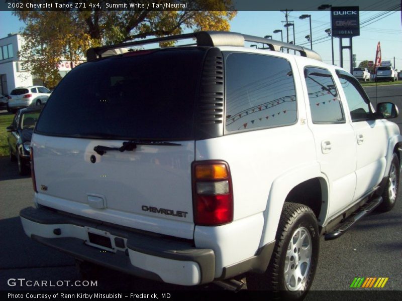 Summit White / Tan/Neutral 2002 Chevrolet Tahoe Z71 4x4