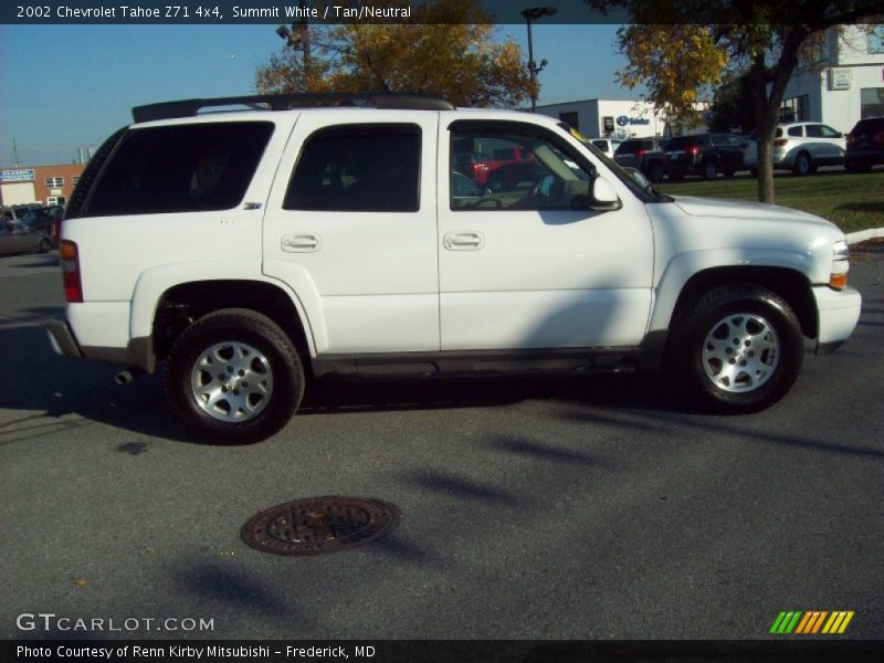 Summit White / Tan/Neutral 2002 Chevrolet Tahoe Z71 4x4