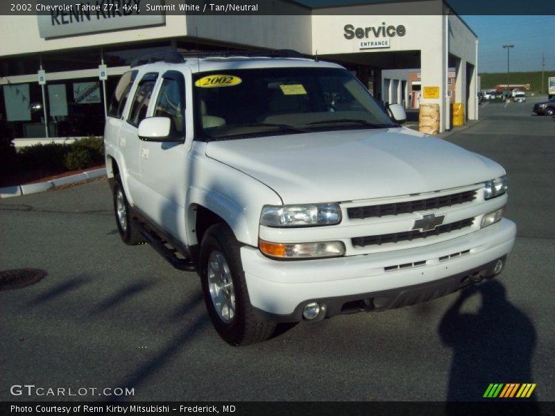 Summit White / Tan/Neutral 2002 Chevrolet Tahoe Z71 4x4