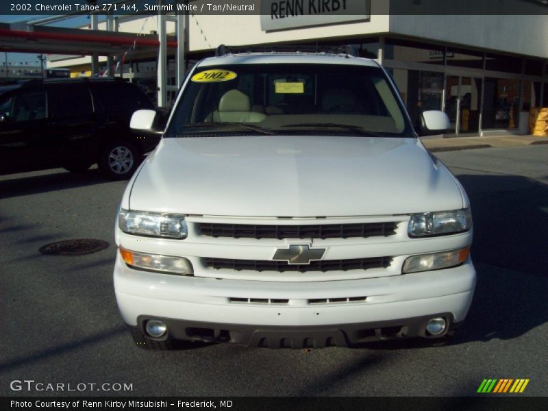 Summit White / Tan/Neutral 2002 Chevrolet Tahoe Z71 4x4