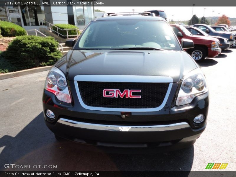 Carbon Black Metallic / Ebony 2012 GMC Acadia SL AWD