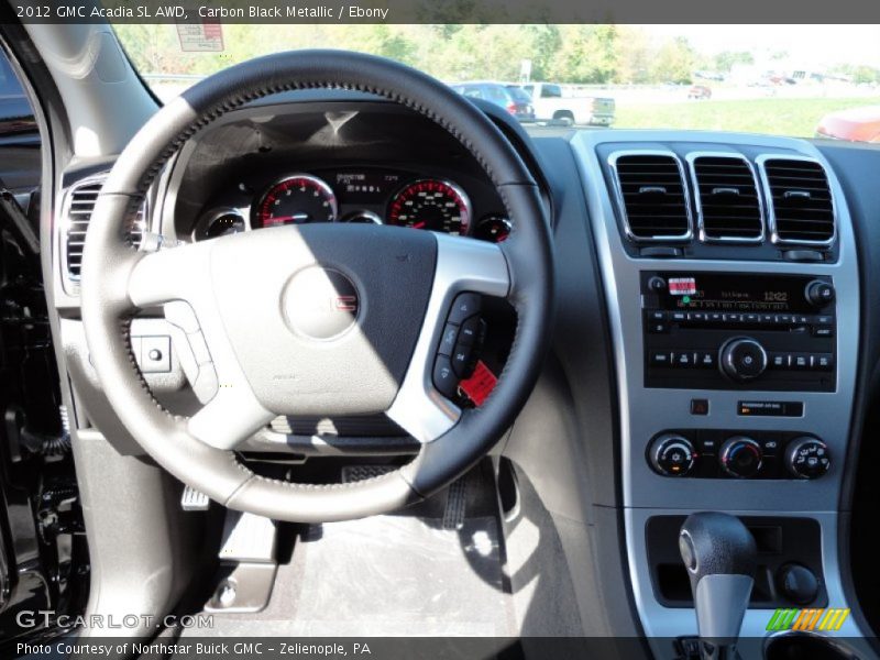 Carbon Black Metallic / Ebony 2012 GMC Acadia SL AWD