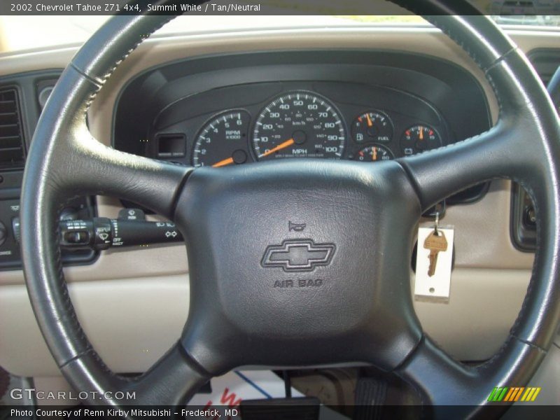 Summit White / Tan/Neutral 2002 Chevrolet Tahoe Z71 4x4