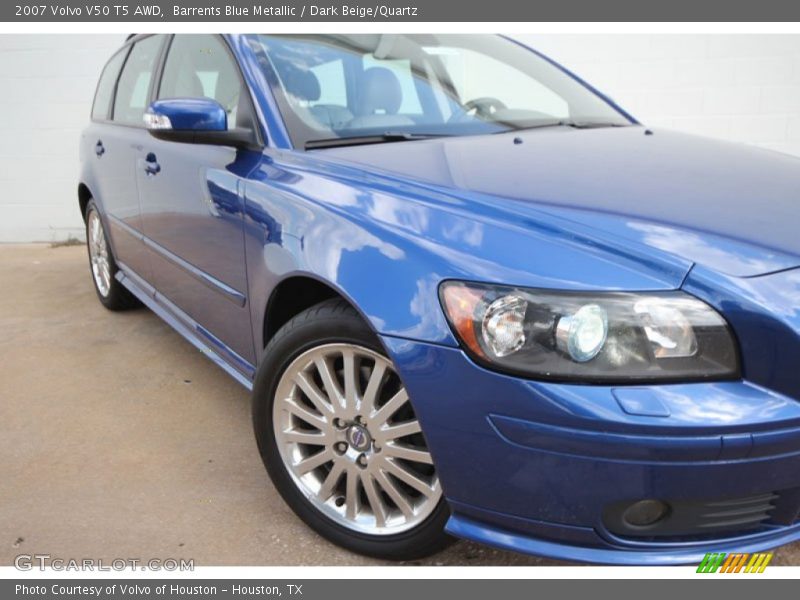 Barrents Blue Metallic / Dark Beige/Quartz 2007 Volvo V50 T5 AWD