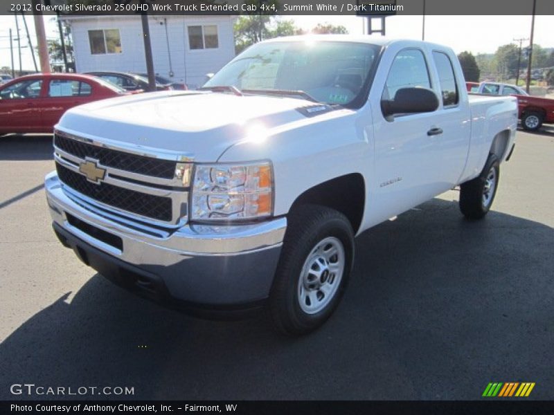 Summit White / Dark Titanium 2012 Chevrolet Silverado 2500HD Work Truck Extended Cab 4x4