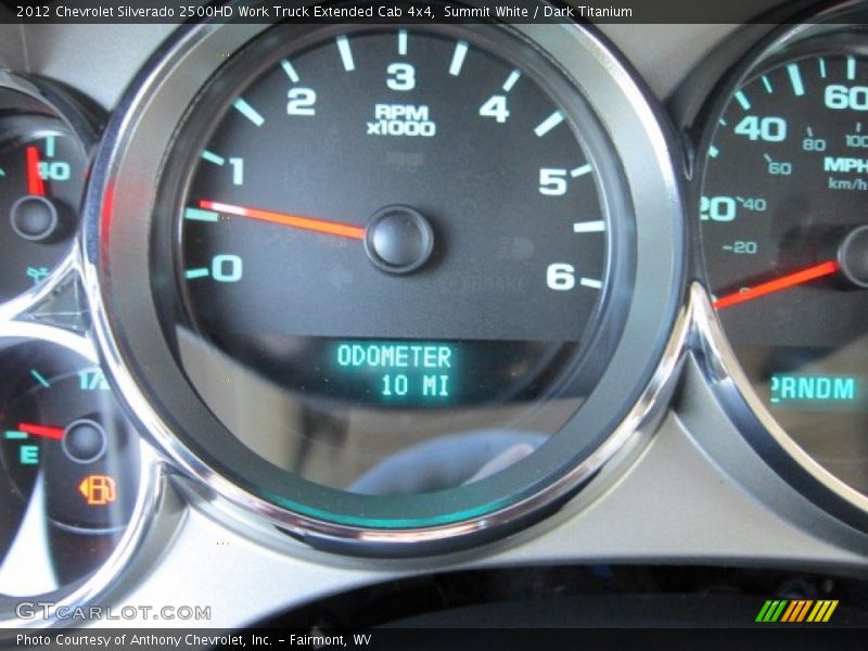 Summit White / Dark Titanium 2012 Chevrolet Silverado 2500HD Work Truck Extended Cab 4x4