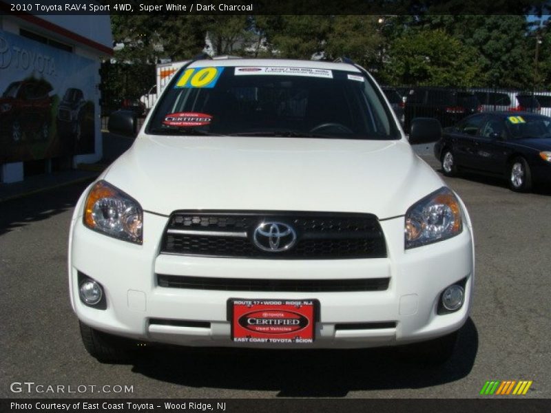 Super White / Dark Charcoal 2010 Toyota RAV4 Sport 4WD