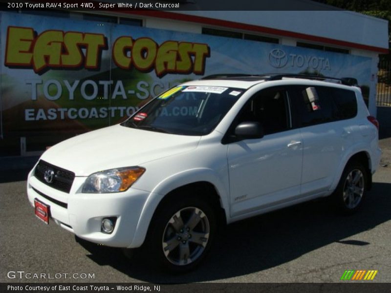 Super White / Dark Charcoal 2010 Toyota RAV4 Sport 4WD