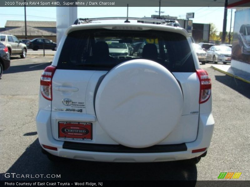 Super White / Dark Charcoal 2010 Toyota RAV4 Sport 4WD