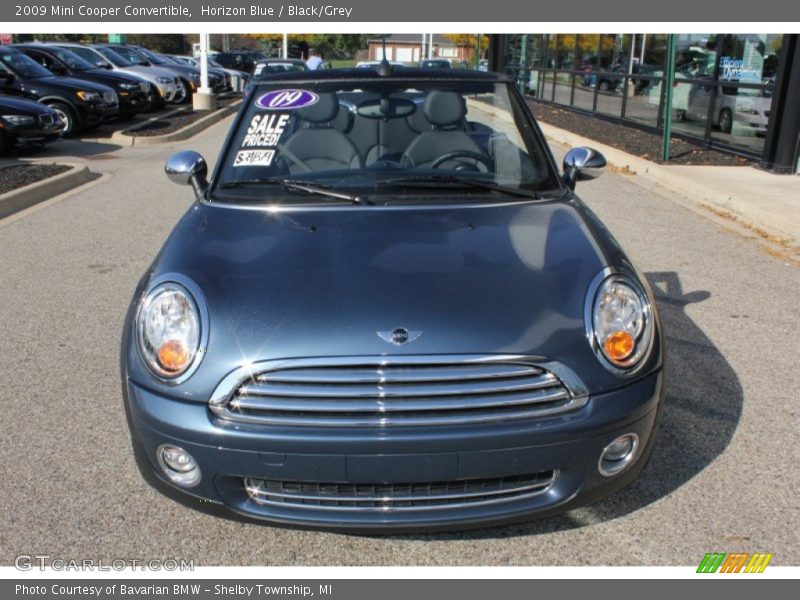 Horizon Blue / Black/Grey 2009 Mini Cooper Convertible