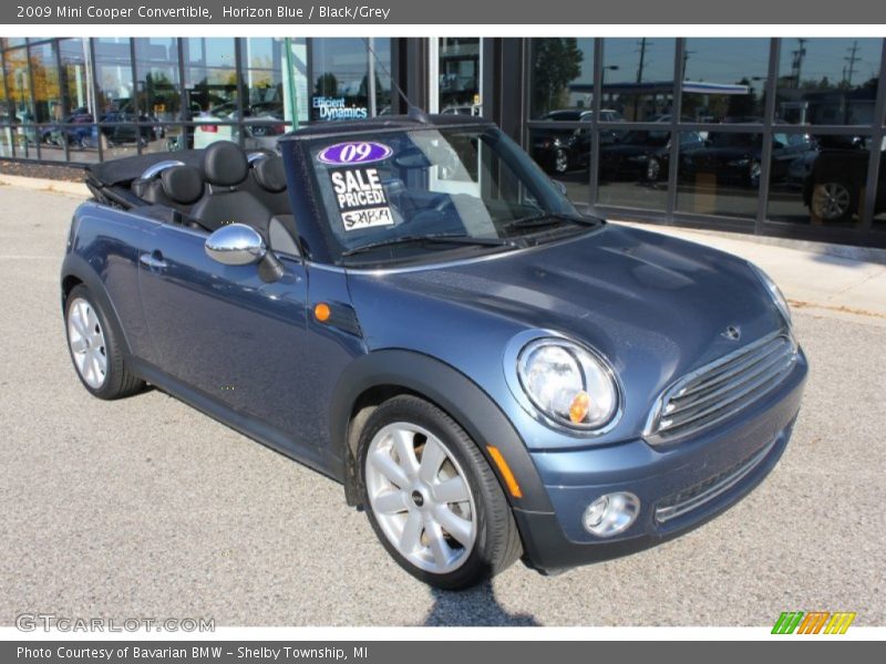 Horizon Blue / Black/Grey 2009 Mini Cooper Convertible