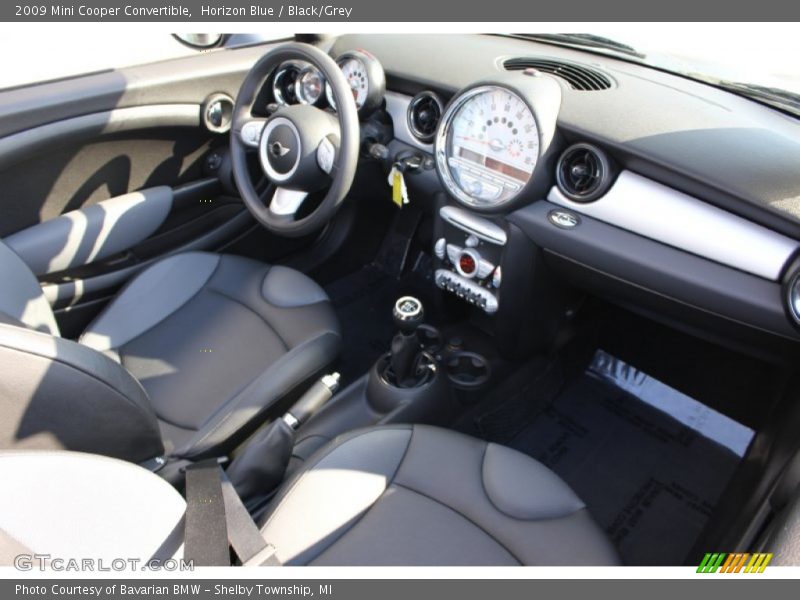 Horizon Blue / Black/Grey 2009 Mini Cooper Convertible