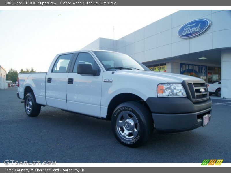 Oxford White / Medium Flint Grey 2008 Ford F150 XL SuperCrew