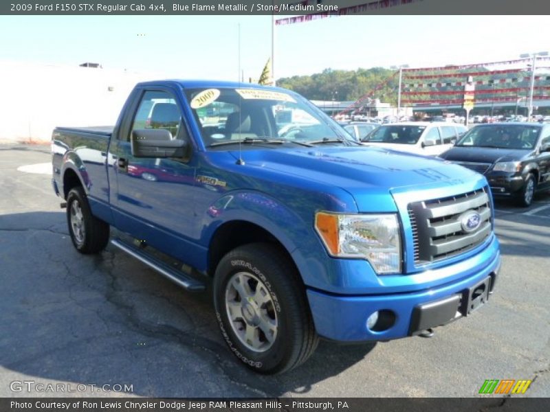 Blue Flame Metallic / Stone/Medium Stone 2009 Ford F150 STX Regular Cab 4x4