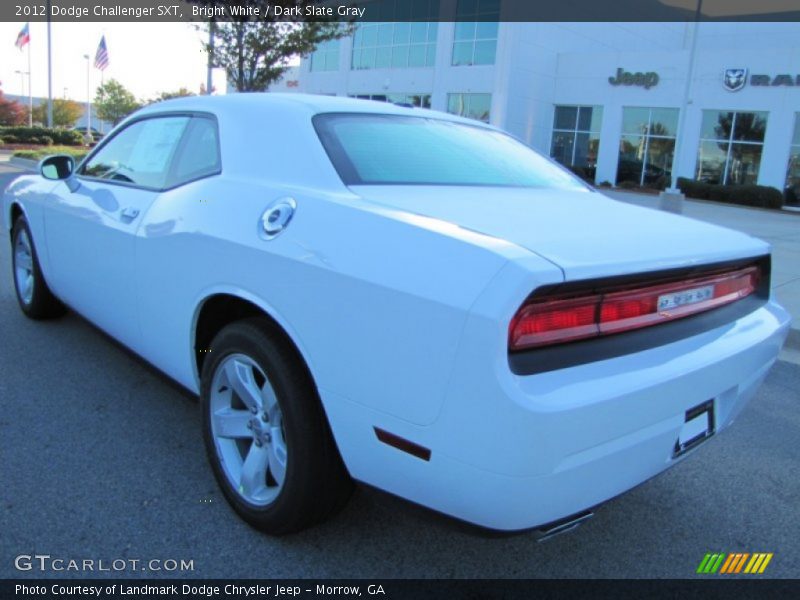 Bright White / Dark Slate Gray 2012 Dodge Challenger SXT