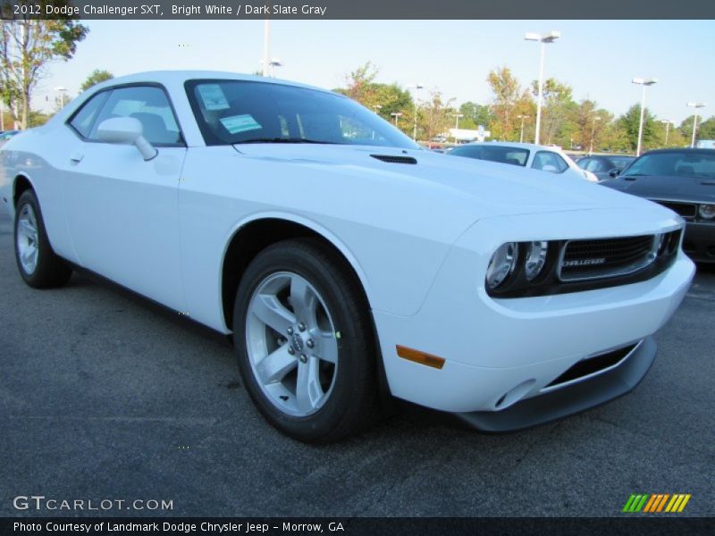 Bright White / Dark Slate Gray 2012 Dodge Challenger SXT