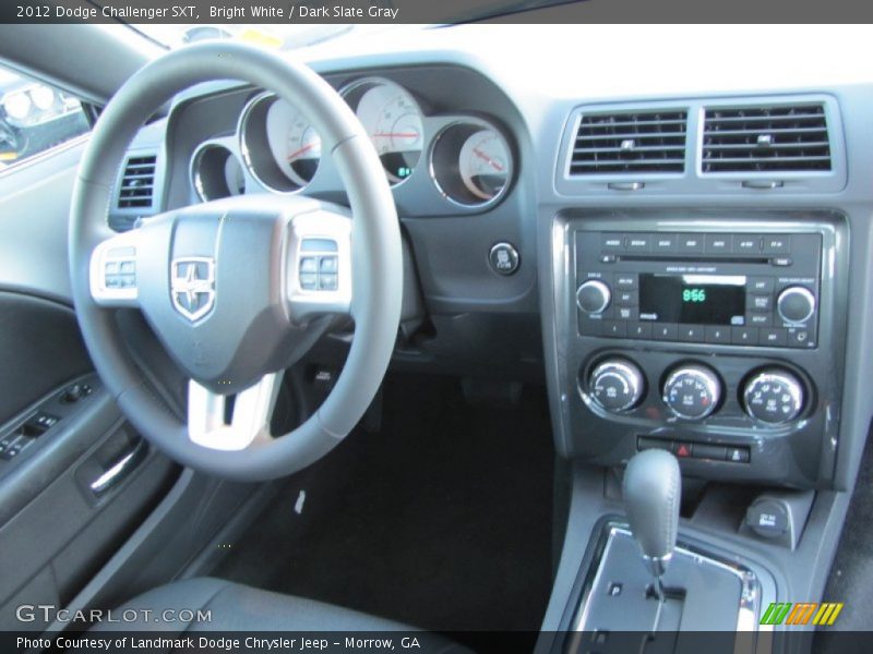 Bright White / Dark Slate Gray 2012 Dodge Challenger SXT