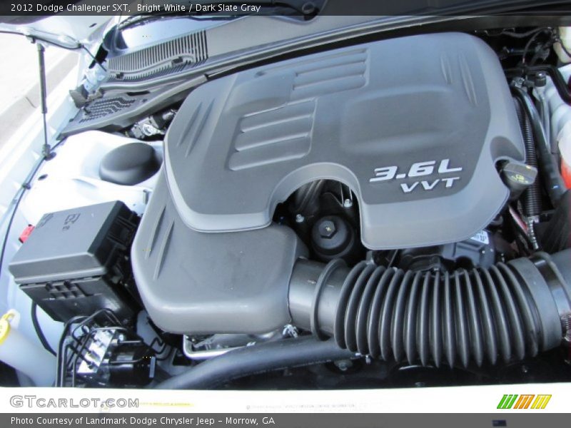 Bright White / Dark Slate Gray 2012 Dodge Challenger SXT