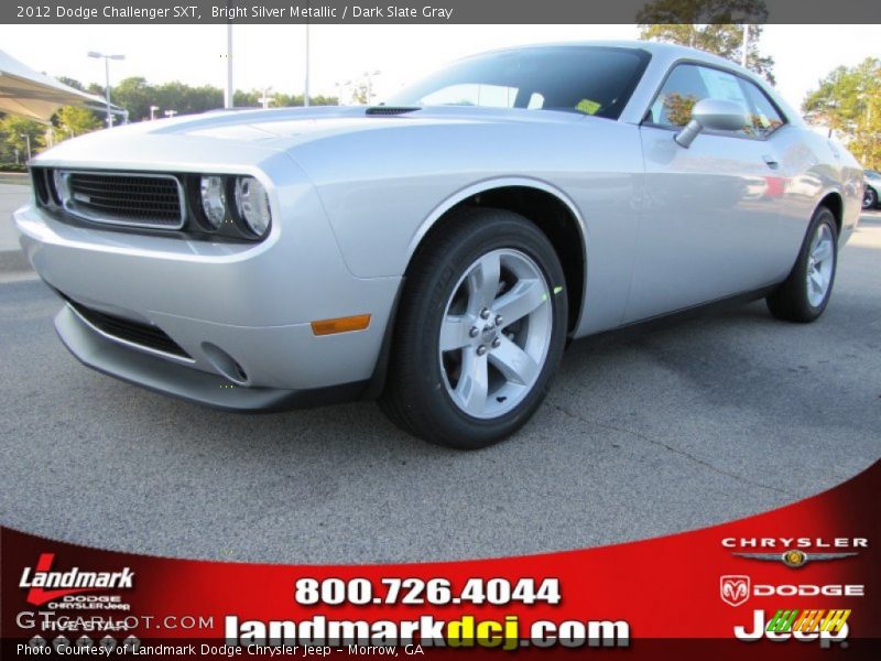 Bright Silver Metallic / Dark Slate Gray 2012 Dodge Challenger SXT
